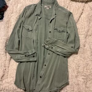 Harmony & Havoc women’s M long sleeve button down utility shirt